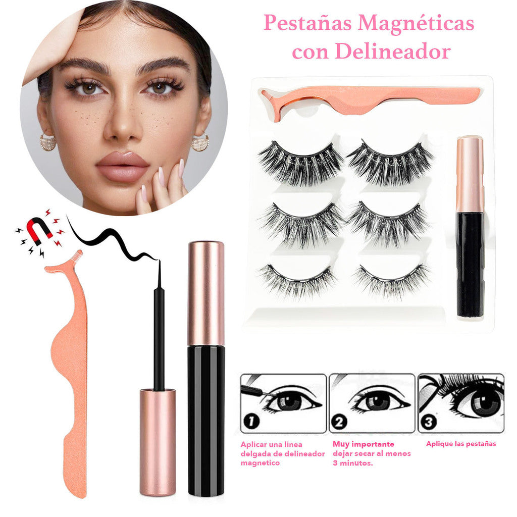 Pestañas Magnéticas reutilizables (Pack 3 pares)